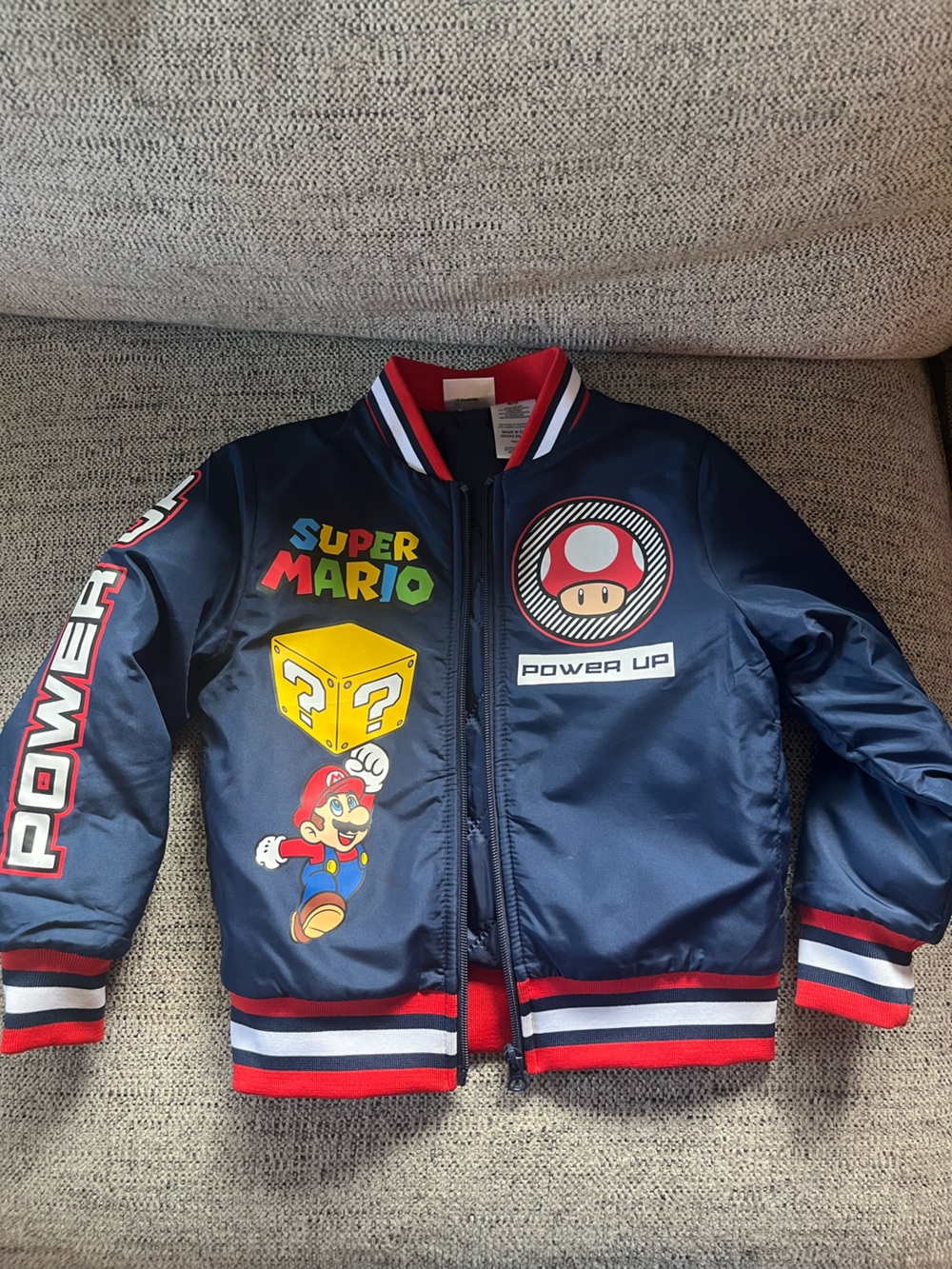 Nintendo Super Mario Kids Jacket Red and Navy